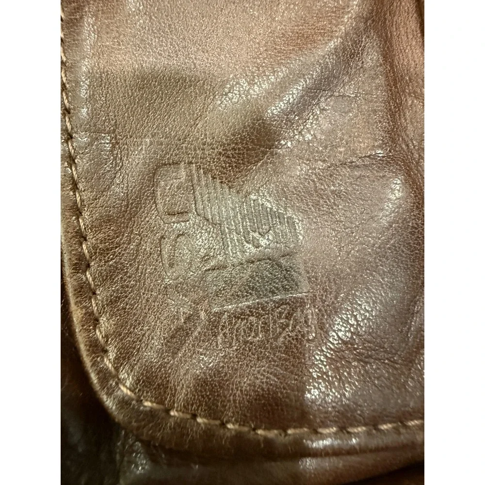 AmeriBag Healthy Back Bag Brown Leather Ergonomic Sling Crossbody Made in USA